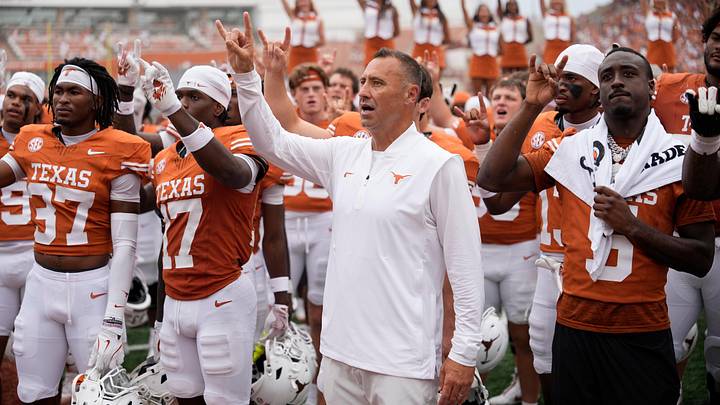 Sep 6, 2025; Austin, Texas, USA; Texas Longhorns head coach Steve Sarkisian.