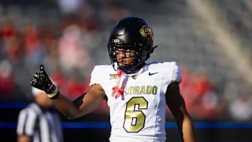 Oct 19, 2024; Tucson, Arizona, USA; Colorado Buffalos wide receiver Drelon Miller (6) against the Arizona Wildcats at Arizona Stadium. Mandatory Credit: Mark J. Rebilas-Imagn Images