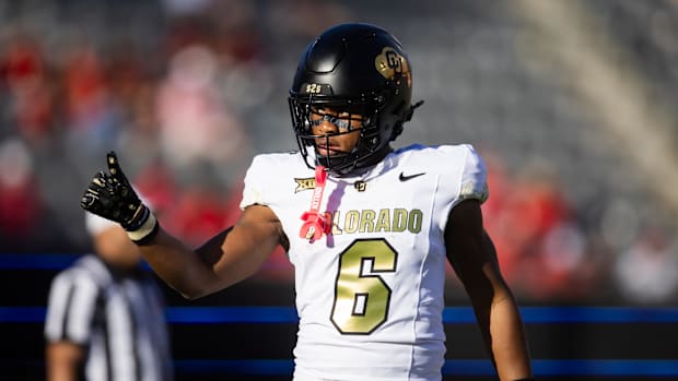Oct 19, 2024; Tucson, Arizona, USA; Colorado Buffalos wide receiver Drelon Miller (6) against the Arizona Wildcats at Arizona