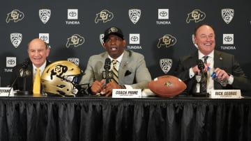 Dec 4, 2022; Boulder, CO, USA; University of Colorado chancellor Phil DiStefano, Colorado Buffaloes