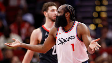 James Harden has made a few stops since leaving the Houston Rockets