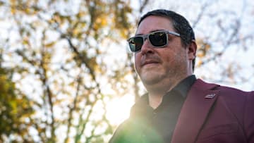 Mississippi State head coach Jeff Lebby participates in the Dawg Walk before a college football game between Mississippi State and Ole Miss at Davis Wade Stadium in Starkville, Miss., on Friday, Nov. 28, 2025. The Egg Bowl game marks the 122nd meeting between the two teams.