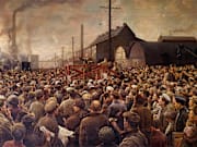 Lenin speaking to the workers of the Putilov factory by Isaak Brodsky