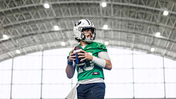 BYU quarterback Treyson Bourguet at BYU Spring camp