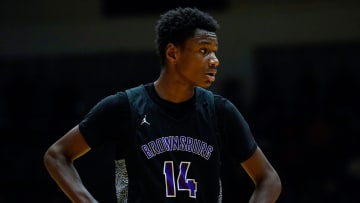 Brownsburg Bulldogs forward Kanon Catchings (14) walks up the court Saturday, March 18, 2023 at New Castle Fieldhouse in New Castle. The Ben Davis Giants defeated the Brownsburg Bulldogs, 66-38, for the IHSAA Class 4A Semistate championship game.

High School Basketball Ini Hs Basketball New Castle Semistate Final