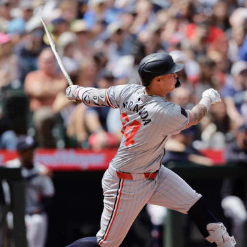 Minnesota Twins designated hitter Jose Miranda (64) against the Seattle Mariners during the fifth inning at T-Mobile Park on June 30.