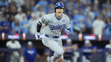 Nov 1, 2025; Toronto, Ontario, CAN; Los Angeles Dodgers two-way player Shohei Ohtani (17) 