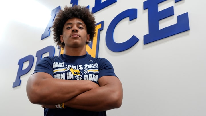 Prince Avenue Christian junior RB Andrew Beard, one of our top 20 area football players, poses for a portrait at his high school.