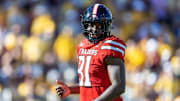 Texas Tech Red Raiders linebacker David Bailey against the Arizona State Sun Devils at Mountain America Stadium.