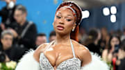 Megan Thee Stallion at The 2025 Met Gala Celebrating "Superfine: Tailoring Black Style" in May 2025 in New York City.