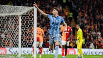 Will Lankshear celebrates his goal against Galatasaray 
