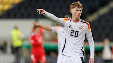 Bayern Munich young star Paul Wanner in action for Germany U-21s during international break in November.