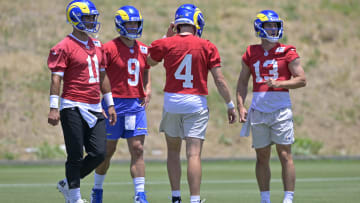 Los Angeles Rams Minicamp, Jimmy Garoppolo, Matthew Stafford, Dresser Winn, Stetson Bennett