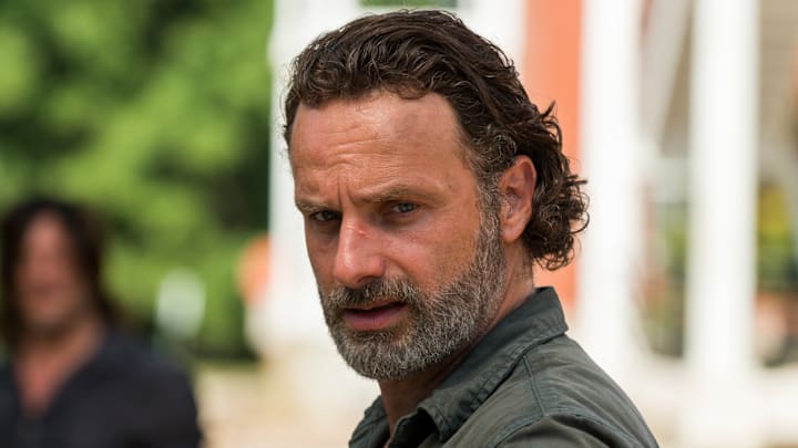 Andrew Lincoln as Rick Grimes, Norman Reedus as Daryl Dixon - The Walking Dead _ Season 7, Episode 9 - Photo Credit: Gene Page/AMC