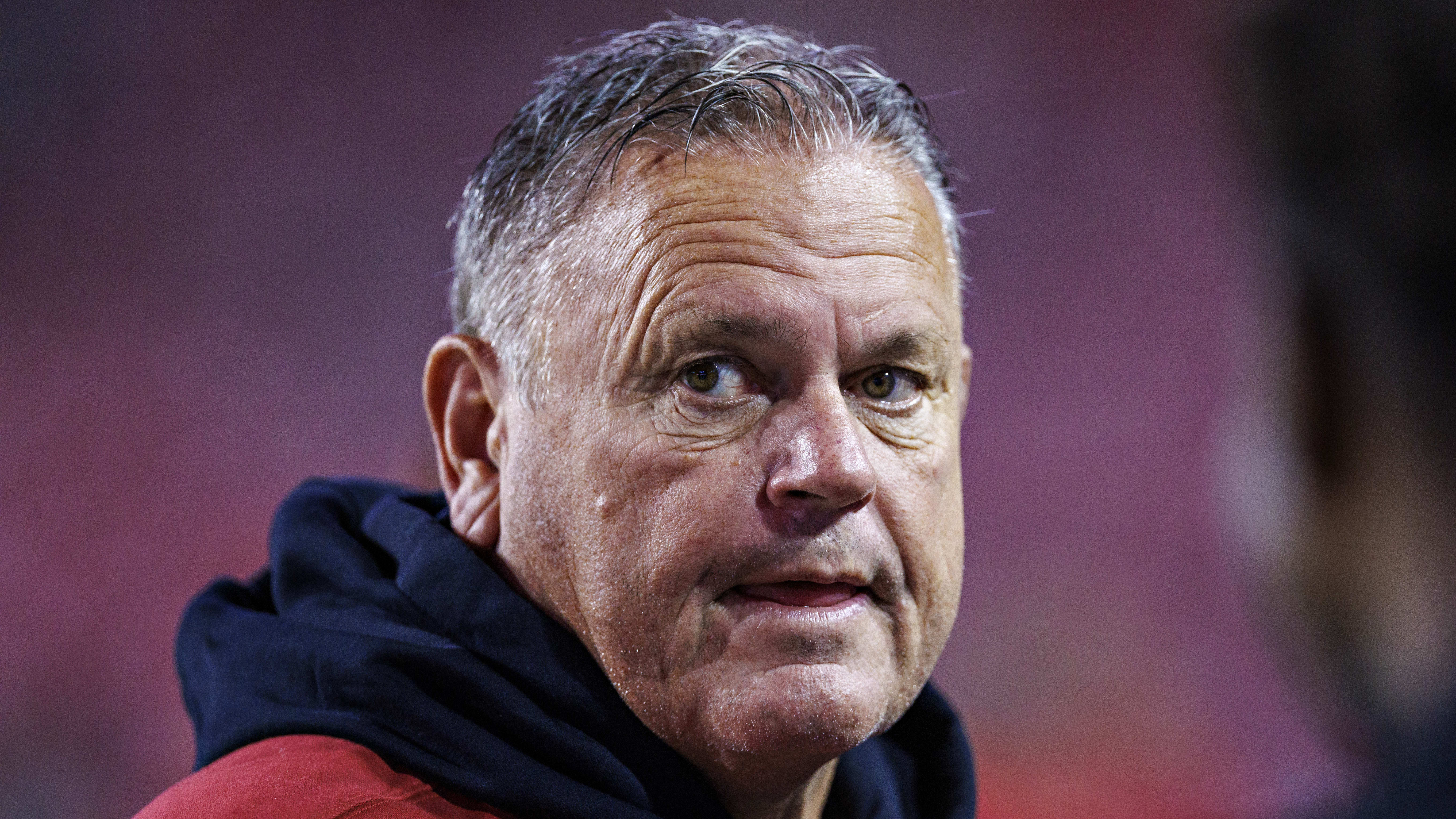 Arkansas coach Sam Pittman looks on against Florida International