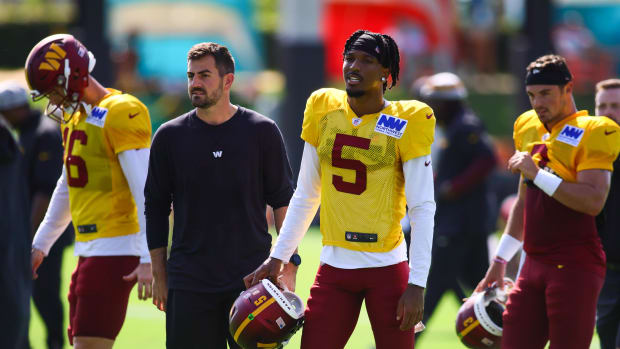 Washington Commanders quarterback Jayden Daniels.