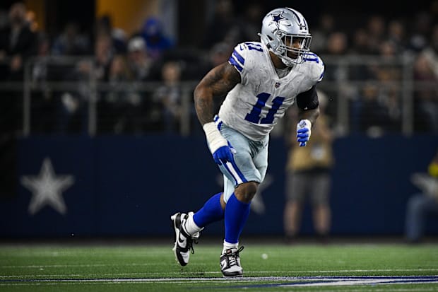 Dallas Cowboys linebacker Micah Parsons in action during the game between the Dallas Cowboys and the Eagles.
