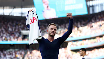 James Maddison celebrates his goal against Brentford 