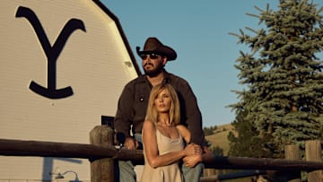L-R: Cole Hauser as Rip Wheeler and Kelly Reilly as Beth Dutton on episode 513 of Paramount Network's Yellowstone
