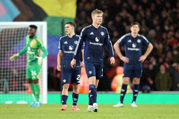 Manuel Ugarte, Rasmus Hojlund, Harry Maguire.