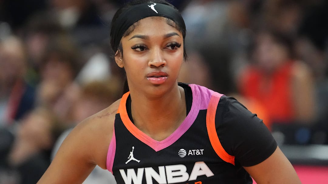 Angel Reese gets in position against USA Women's National Team during the WNBA All Star Game.