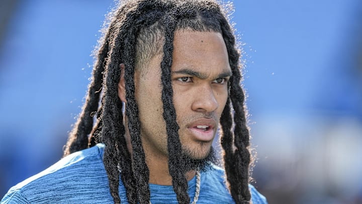 Carolina Panthers running back Jonathon Brooks 