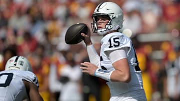 Penn State Nittany Lions quarterback Drew Allar (15)