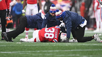 Dec 3, 2023; Foxborough, Massachusetts, USA; New England Patriots running back Rhamondre Stevenson