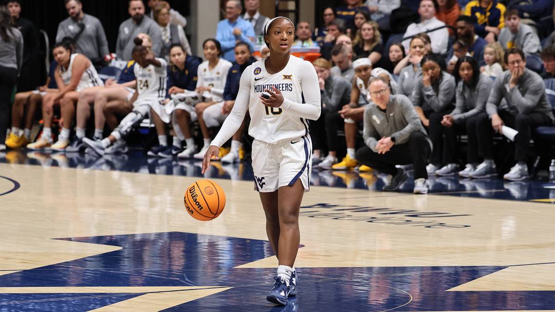 West Virginia University guard Jordan Harrison West Virginia University guard Jordan Harrison