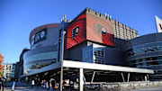 Oct 27, 2024; Philadelphia, Pennsylvania, USA; A general view of the Wells Fargo Center before game between Philadelphia Flyers and Montreal Canadiens. Mandatory Credit: Eric Hartline-Imagn Images