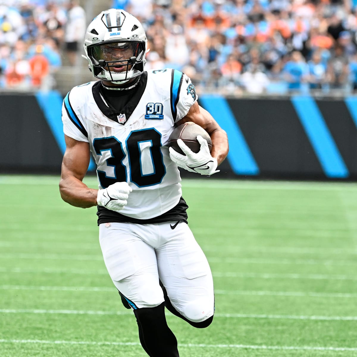 What does Chuba Hubbard's hot start with the Panthers mean for Jonathan Brooks?