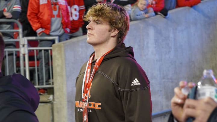 Recruit Gregory Patrick visits Ohio Stadium the day of the Ohio State, Michigan State football game on Nov. 11, 2023.