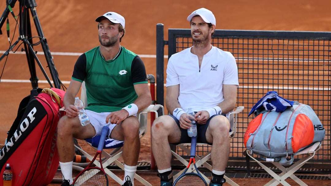 Andy Murray and Liam Broady at Internazionali BNL D'Italia