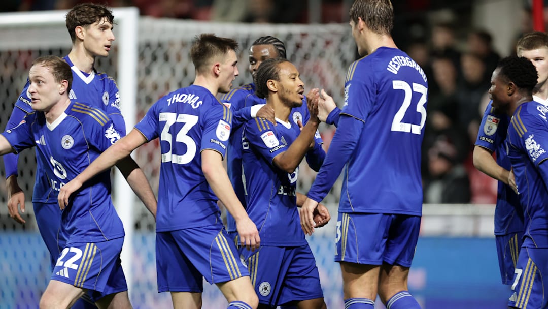 De Cordova Reid scores Leicester's third but it wasn't enough to win all three points.