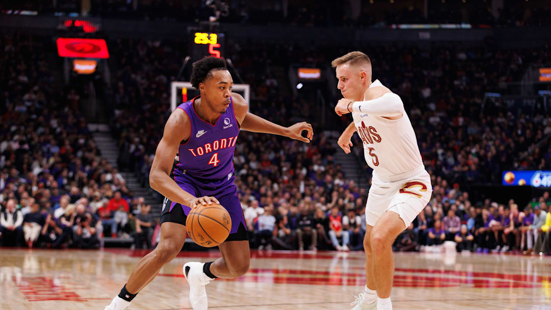 Sam Merrill, Cleveland Cavaliers and Scottie Barnes, Toronto Raptors