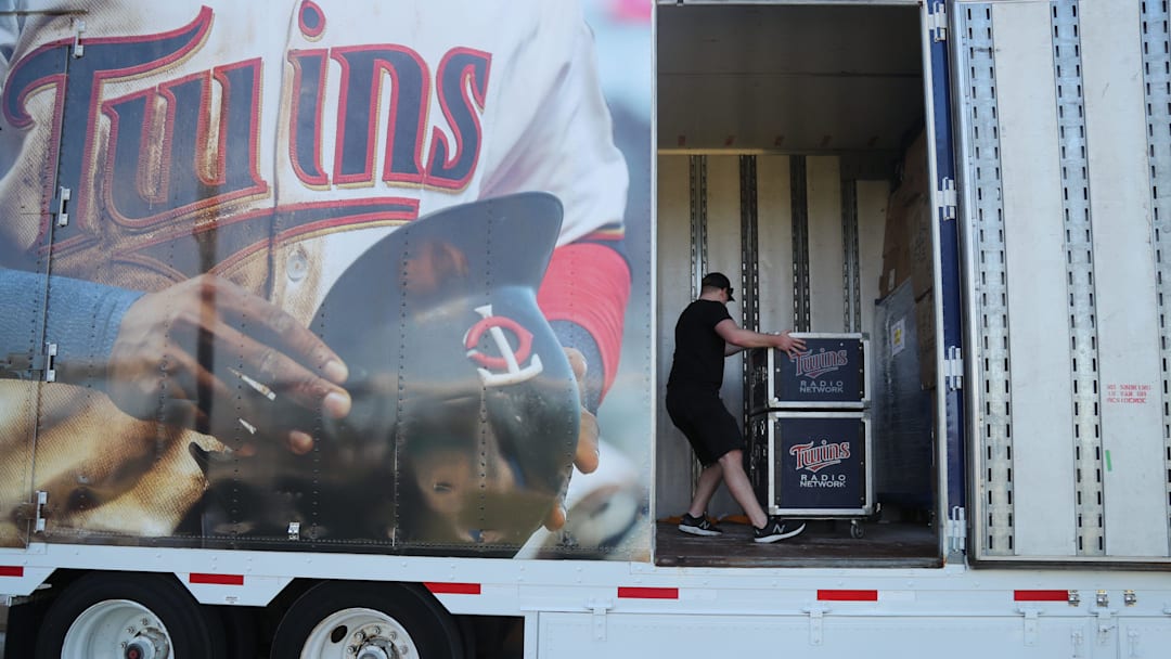 The Minnesota Twins truck arrived on Friday morning, Feb. 8, 2019, at the Century Link Sports Complex in Fort Myers. The first Spring Training practice for pitchers and catchers is on Wednesday.

Truckday003