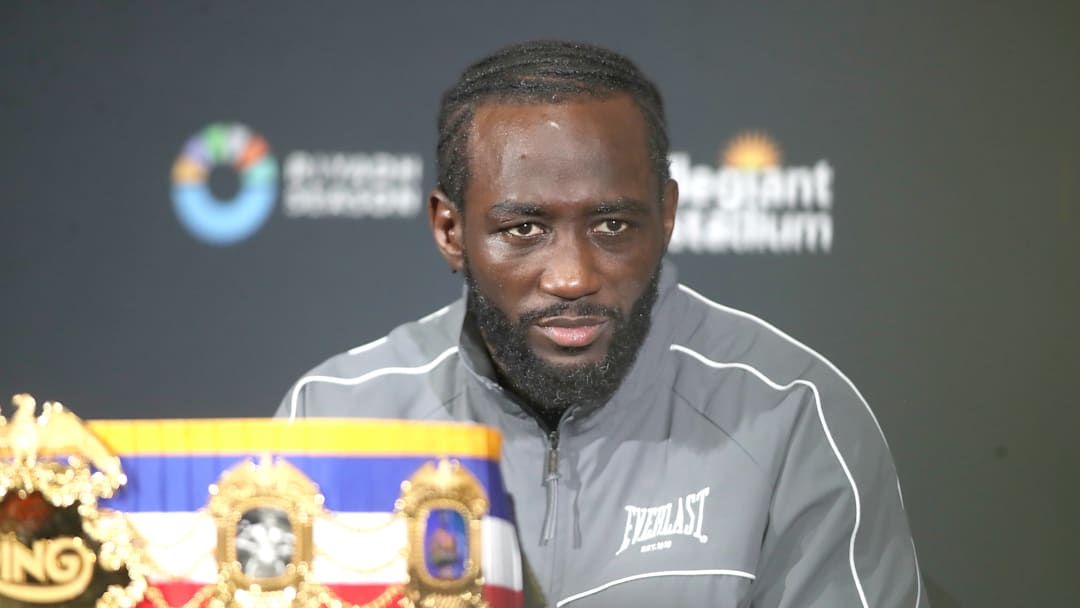 Terence Crawford speaks to media on September 13, 2025.