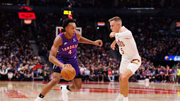 Sam Merrill, Cleveland Cavaliers and Scottie Barnes, Toronto Raptors