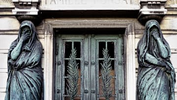 A tomb at Père Lachaise Cemetery.