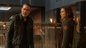Lauren Cohan as Maggie Rhee, Jeffrey Dean Morgan as Negan - The Walking Dead: Dead City _ Season 2, Episode 4 