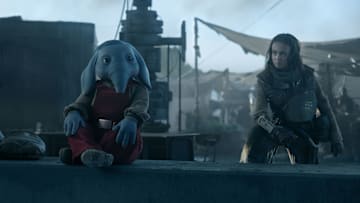 (L-R) Neel (Robert Timothy Smith) and Hayna (Hala Finley) in Lucasfilm’s STAR WARS: SKELETON CREW, exclusively on Disney+. ©2024 Lucasfilm Ltd. & TM. All Rights Reserved. Image Credit: The Walt Disney Company Getty Images