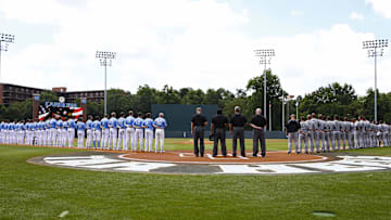 June 11, 2013; Chapel Hill, NC, USA; North Carolina Tar Heels and the South Carolina Gamecocks stand