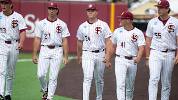 Florida State baseball competes in a first round Tallahassee Regional game against Bethune-Cookman for the NCAA College World Series at Dick Howser Stadium Friday, May 30, 2025.