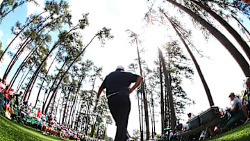 Angel Cabrera while waiting to play at Augusta National in 2018.
