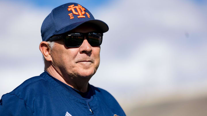 UTEP head football coach Dana Dimel before facing Liberty on Saturday, Nov. 25, 2023, at the Sun Bowl Stadium.