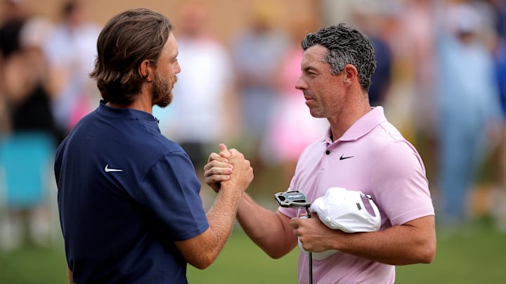 Tommy Fleetwood, Rory McIlroy, and Justin Thomas will be grouped together for the first two rounds of the Truist Championship. Tommy Fleetwood, Rory McIlroy, and Justin Thomas will be grouped together for the first two rounds of the Truist Championship.