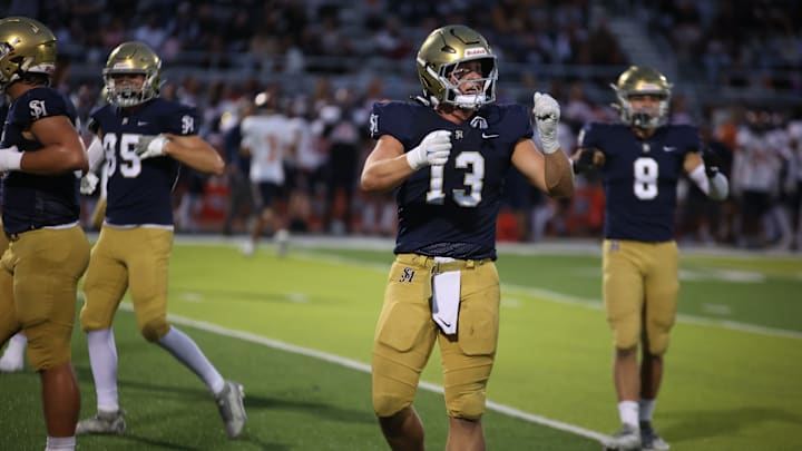 San Juan Hills linebacker Weston Port (13).