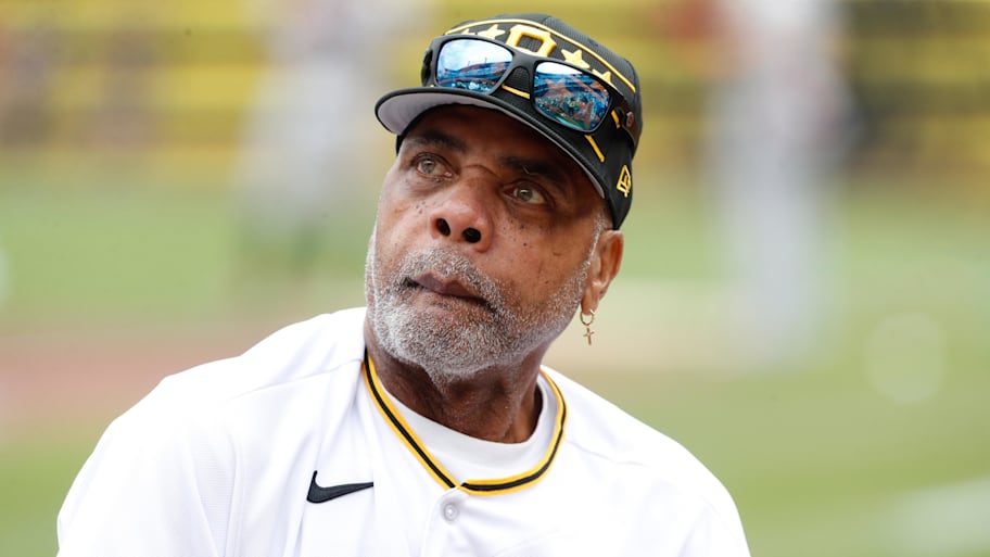 Dave Parker looks on during a ceremony honoring the 1979 Pirates in 2024. | Charles LeClaire-Imagn Images