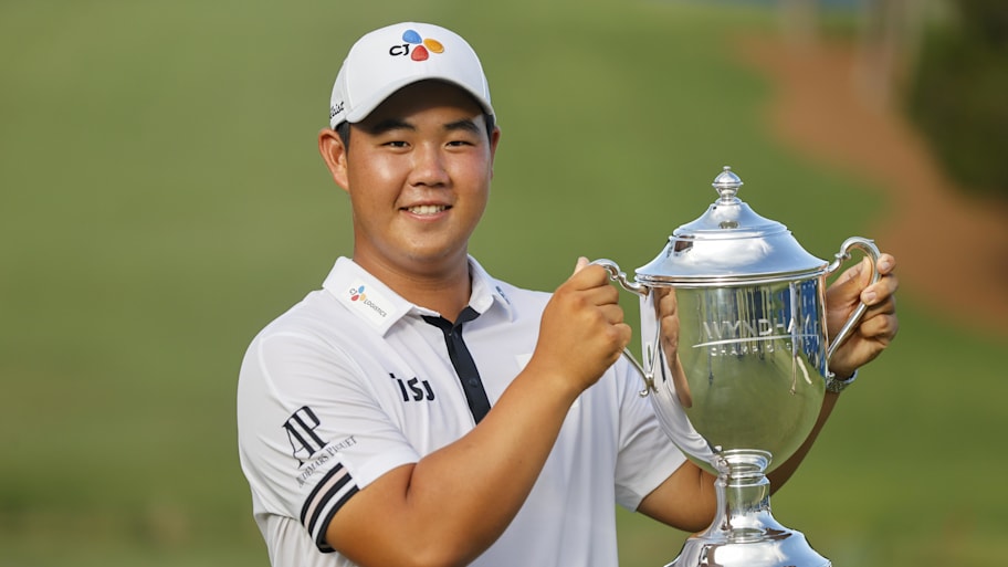 Tom Kim won the Wyndham Championship in 2022 and needs another big week at Sedgefield to extend his season.