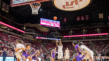 Florida State Seminoles guard Robert McCray V (6) shoots a free-throw. The Florida State Seminoles defeated the Alcorn State Braves 108-76 on Tuesday, Nov. 4, 2025.